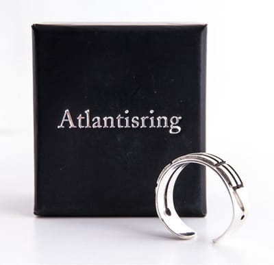 Atlantis ring open zilver (heren maat)