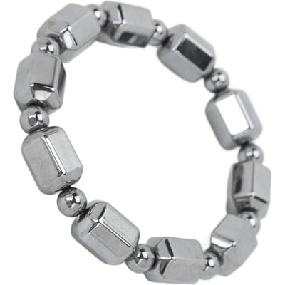 Terahertz Steen Armband Mannen Vrouwen Eenvoudig Stijlvol Therapie Energie Steen Armband voor Dagelijks Leven Werk gray