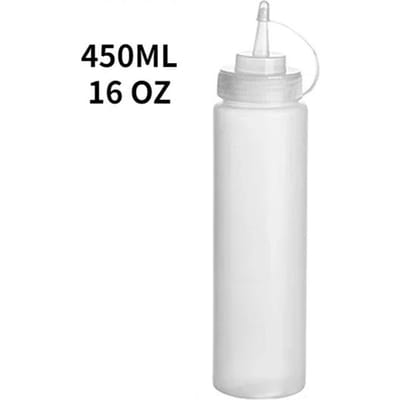 250ML/360ML/450ML/650ML/800ML Knijpflessen voor Condimenten voor Ketchup Mosterd Mayonaise Hete Sauzen Olijfolieflessen Keukengadget white