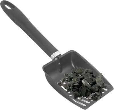 Kolenzeef Asschep - Houtskoolzeef - Haard Schoonmaken - Hittebestendig Materiaal - 33 cm - Zwart