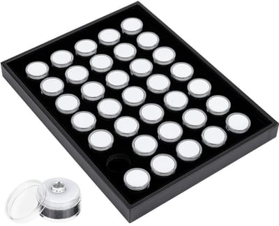 Dailygoods- Sieraden Vitrinekast 31 x 24 cm - Acryl Opbergdoos - Displaydozen voor Edelstenen - Deksel voor Verzamelobjecten - Ideaal voor Diamanten - Displaydoos