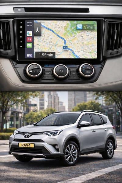 ADIVOX T1 10.1 inch geschikt voor Toyota RAV4 2013-2019 Android 15 Carplay/Auto/WiFi/RDS/DSP/DAB+