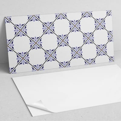 Coloray Wandpanelen Zelfklevend - Patroon met een bloemenmotief PVC Wandpaneel - 100 cm x 50 cm - Wit Wandbekleding Zelfklevend - 1 stuk - Mozaïeken Wandpanelen Zelfklevend - Wandpanelen Keuken - Wandpaneel Badkamer