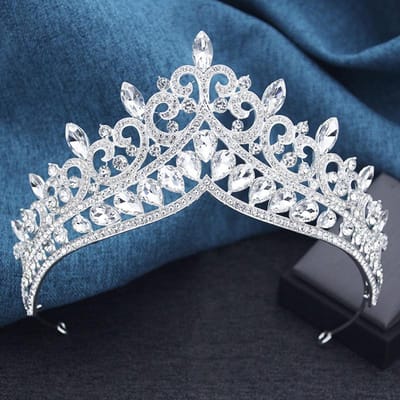 Elegante Barokke Bruids Tiara's Kroon voor Vrouwen Bruid Haarbanden Koningin Prinses Diademen Bruiloft Haar Sieraden Accessoires