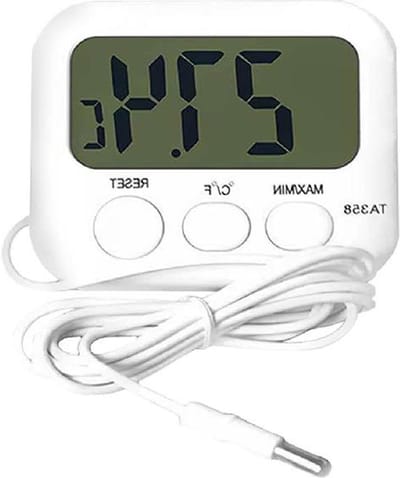 Digitale Thermometer - Sonde Sensor - Temperatuur Bewaken - 1.5 Meter Kabel - -40 tot 70C - Wit