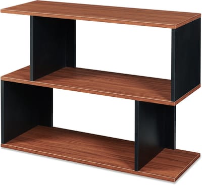 Bijzettafel Trond 80x29x60 cm zwart en walnootkleurig [en.casa]