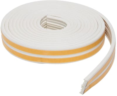 Zelfklevende tochtstrip - 2x - wit - 6 m / 1 cm - huis isolatie - Tochtstrips / tochtstroken voor ramen