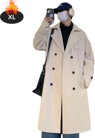 Livano Mantel Heren - Tussenmantel - Jas - Mantelpakje - Trenchcoat - Overjas - Overcoat - Winter - Abrikoos - XL