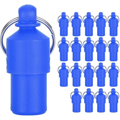20 stuks AntiLost Pet Tag Hond Kat ID Naam Adres Label Opslag Vat Buis Kraag Hanger(Blauw ) blauw