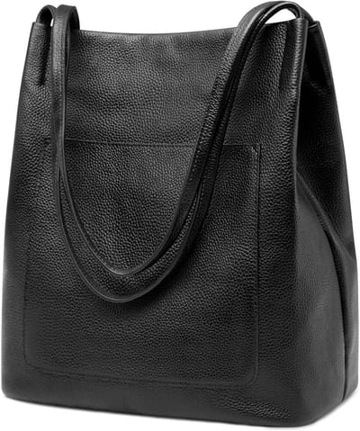 Dames Soft Genuine Leather Tote Bag - Schoudertas, Handtas met Magnetische Sluiting en Ruime Opbergruimte