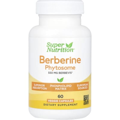 Super Nutrition, Berberine Phytosome, 550 mg, 60 Veggie Capsules