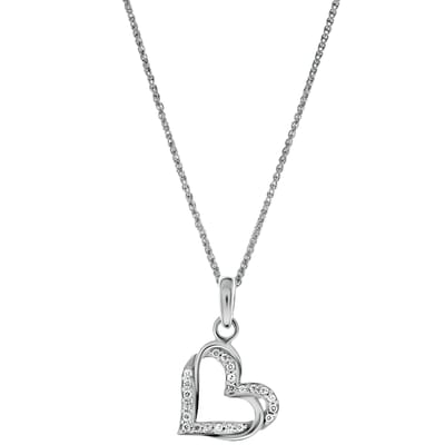 Orphelia 'Cecilia' Dames 925 Sterling Zilveren Set: Ketting + Oorbellen + Ring - Zilver SET-7584