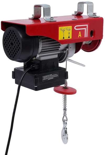 Elektrische Takel - Kettingtakel Lier - Voorwerpen Hefen - Draadloze Afstandsbediening - 200 kg - Rood