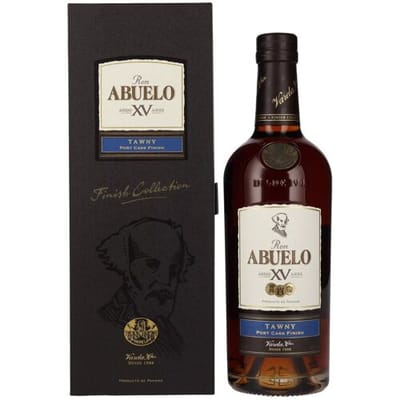 Ron Abuelo Añejo XV Años TAWNY Port Cask Finish 40% Vol. 0,7l in geschenkverpakking