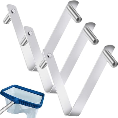 Allecto - Pool Bar Clips - Universele V Clips - Perfect voor Skimmer Nets - 3-delig - Onmisbaar voor zwembad - Ideaal voor Pool Accessoires - Gesch...