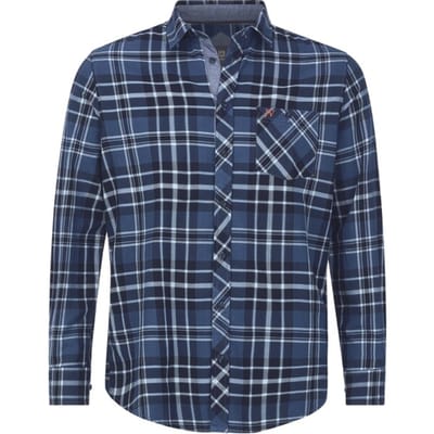 Jan Vanderstorm herren Overhemd - 41/42 - donkerblauw - Plus Size