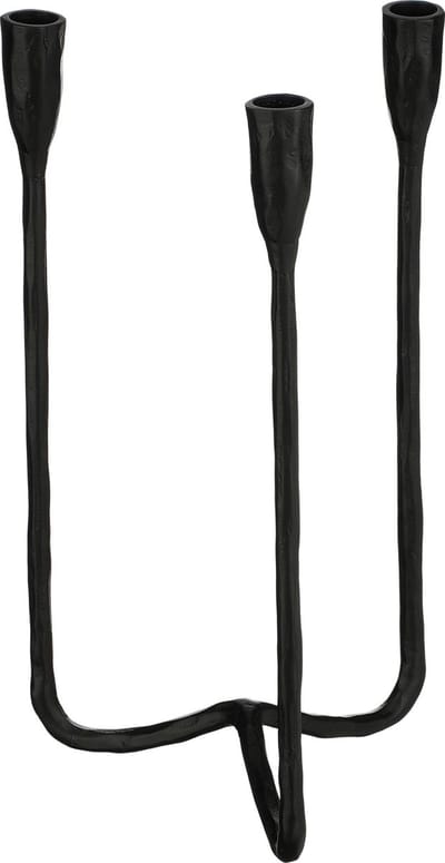 Christy candleholder black - l17xw17,5xh34cm