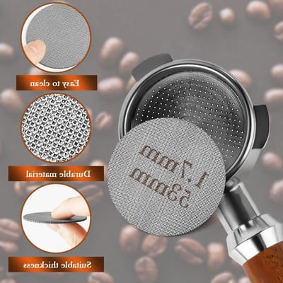 Ultra Dunne 53mm Puck Screen van RVS, Herbruikbaar Espresso Filter voor Porta Filter, Perfect voor Koffieliefhebbers