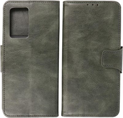 Oppo Reno 6 Pro 5G Hoesje - Portemonnee Book Case - Kaarthouder & Magneetlipje - Kunstleer - Donker Groen