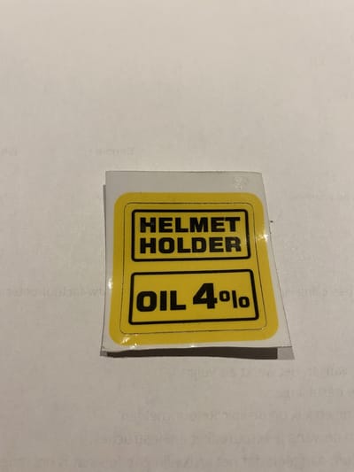 Helmet holder Honda camino 4% sticker