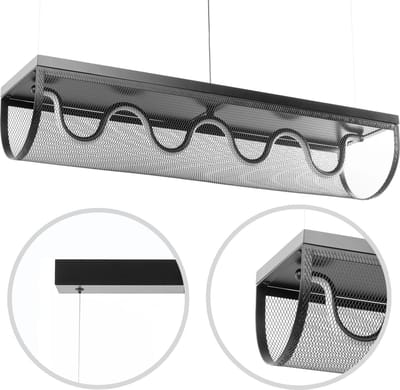 Toolight App1409-Cp Hanglamp Zwart 80X20X100Cm
