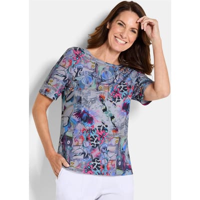 Twee jersey shirts - blauw / blauw / gedess. - Gr. 19 van Goldner Fashion