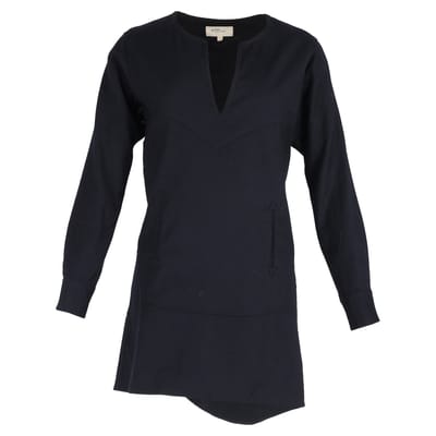 Isabel Marant Étoile mini-jurk met lange mouwen in marineblauwe wol