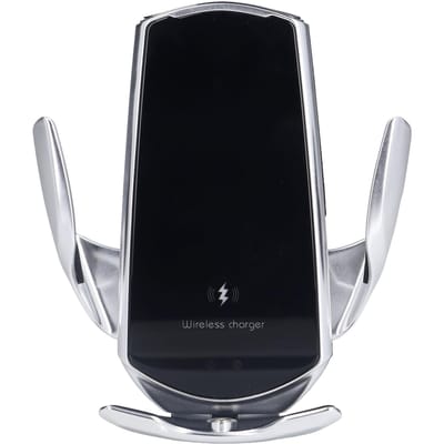 Chargeur de Voiture Sans Fil Alimenté par USB Support de Téléphone de Voiture Support Chargeur à Capteur Infrarouge Intelligent pour Auto gray