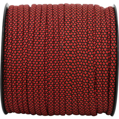 50 meter, 4 mm dik, 7-aderig paracord, reddingstouw voor tenttouwen, campingtouw, voor het weven van armbanden en andere buitenactiviteiten. Red Black