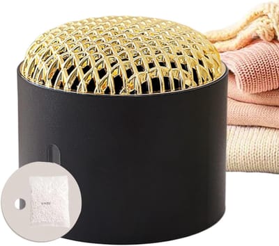 Vochtvreter Box - Vochtabsorbeerder Kast - Vochtbestrijding Huis - Navulbaar Systeem - 10x11x10 cm - Zwart