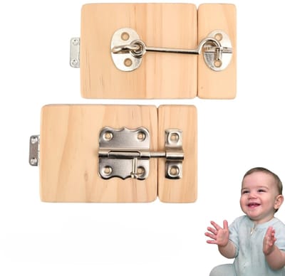 Dailygoods- Drukbord 2-delig - Houten Speelboerderij - DIY Materialen - Deur met Slot - Creatief Speelgoed - Educatief Spel - Speelbord