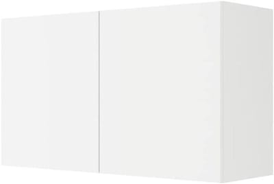 Keukenkast - Wandkast Keuken - Keuken Organiseren - Push-to-Open Deuren - 100 cm Breed - Wit Mat