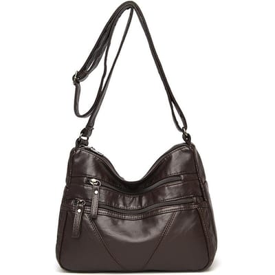 Sac Bandoulière Tendance Sac à Épaule Nouveau pour Femmes Sac à Épaule Léger et Doux Sac à Dos d'Âge Moyen Sac de Mère gray