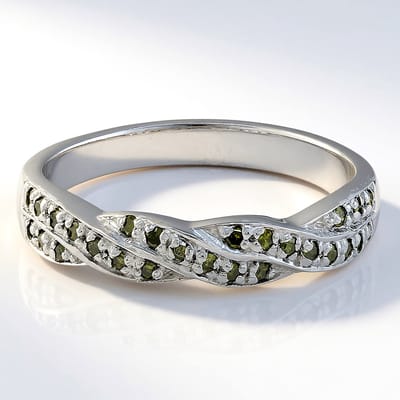 Cavill - Elegante 925 Sterling Zilveren Ring met 27 Fancy Diamanten - 0,21 ct - Pave Ring met Rondgeslepen Diamanten - Verfijnde Damesring