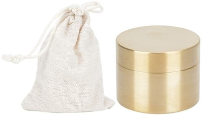 Allecto - Messing Pil Case - Koper Container Box - Stofdicht en Waterdicht - Ronde Vorm - Retro Charm - Geschikt voor Pillen - Klein formaat