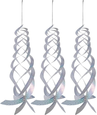 longziming -Reflecterende Draaispiralen - Vogelafweer Spiralen - Tuinstecker - Lichtreflectie Afstoting - Roterende Beweging - Duurzaam PVC - Weerbestendig Design - Veilig Voor Dieren En Planten - 3 Stuks