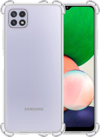 Hoesje - Geschikt voor Samsung Galaxy A22 4G - Sterk & Shockproof - Siliconen Case - Back Cover - Telefoon Hoes Shock Proof - Telefoonhoesjes - Transparant