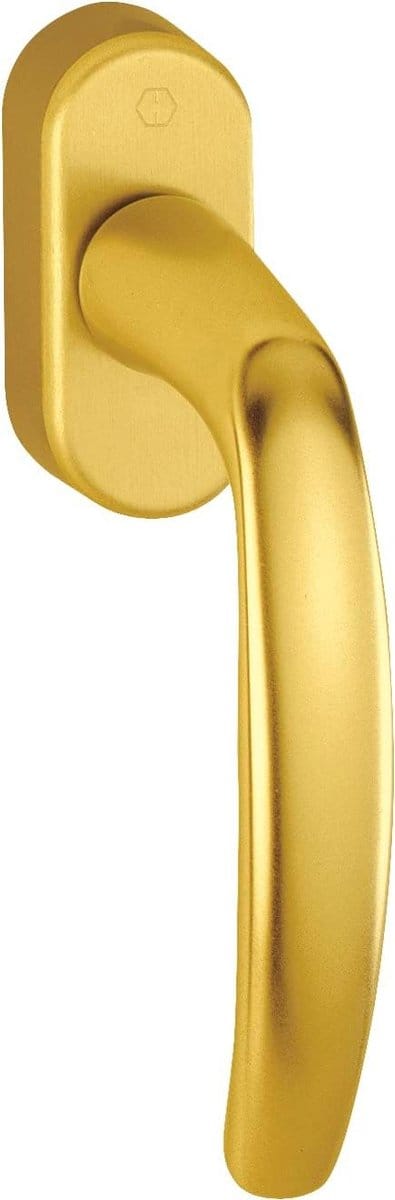 Veilige Raamkruk met Secustik+ VarioFit, Verstelbaar 32-42mm, Gouden Afwerking