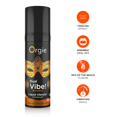 Orgie - Dual Vibe! Kissable Liquid Vibrator - Sex On The Beach - 0.5 fl oz / 15 ml