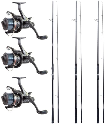 3x Catchmax Carper + 3x Catchmax 5000FR (Karperhengels + Vrijloopmolens) - Karper Set