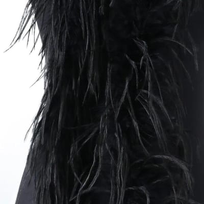 Kleurrijke 1ply Struisvogelveren Boa 2Meter Pluimen Sjaal voor Bruiloft Kleding Decoratie Naaien Ambachten Kostuum Kleding Accessoires L grijze kleur