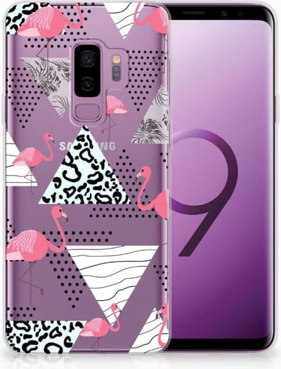 Samsung Galaxy S9 Plus TPU Hoesje Flamingo Triangle