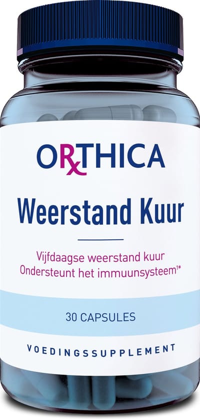 Orthica Weerstand Kuur - met siberische ginseng - 30 kleine capsules