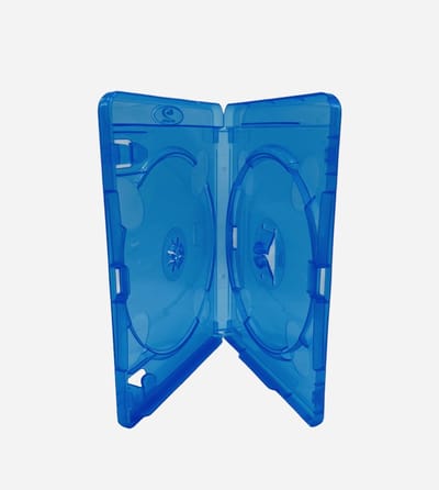 Allecto - Blu-Ray DVD Dual Case - Veilig opbergen - Voor 2 discs - Compact formaat - Ideaal voor opslag - Geschikt voor films - Blauw