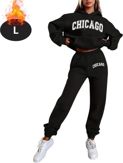 Nivard Joggingpak - Huispak - Volwassenen - Trainingspak - Comfortabel - Joggingsbroek - Tracksuit - Dames - Winter - Zwart - L
