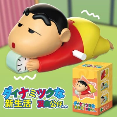 Crayon Shin-Chan Clockwork Model Bewegende Blind Box Creatief Kruipend Hoge Kwaliteit Speelgoed Animatie Periferie Verzameling Tafel Tide Speelgoed Gif
