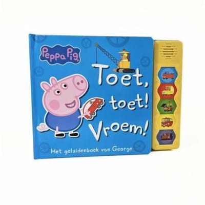 Peppa Pig Pig- Toet, toet! Vroem! Het geluidenboek van George Geluidenboeken Baby- en peuterboeken