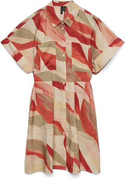 VERO MODA - VMTYRA SS SHORT SHIRT DRESS WVN EXP - Dames - Mini jurken