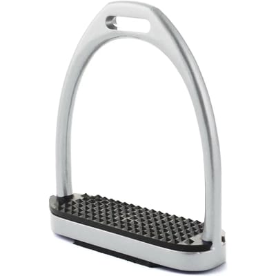 Aluminium paardrij stijgbeugels met rubberen plaatjes Umbria Equitazione