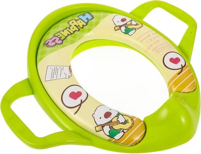 Kinder Toiletring - Potty Trainer - Zindelijkheidstraining - Draagbaar Ontwerp - 39.5 x 34 x 4 cm - Groen